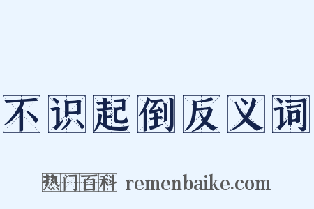 不识起倒反义词是什么意思的图片